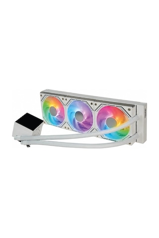 AERSTONE Coolvision 360mm LCD Ekranlı INTEL AMD uyumlu SIVI Soğutucu (BEYAZ)