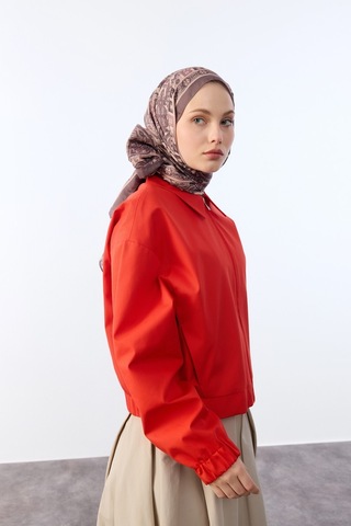 Mirsoy Scarf Asya Etnik Desen Şal Açık Vizon