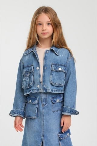 Kız Kot Ceket 24yesc24243 Mavi