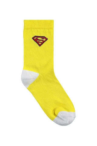 Superman Süperman 3'lü 2-12 Yaş Erkek Soket Çorap - Standart