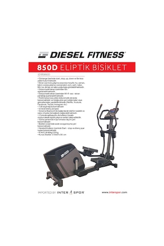 Diesel Fitness 850d Profesyonel Eliptik Bisiklet Çok Renkli