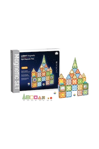 Magnetic Tiles Star Diamond Light Version 75 Parça / Ch1228