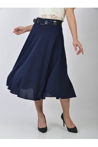 Soralline Kadın Kloş Etek 780 Etamin Lacivert Lacivert