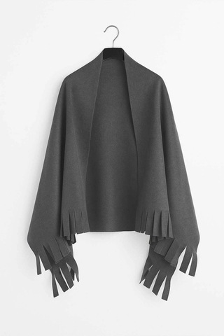 Softiva Polar Omuz Şalı 70x180 Cm Unisex Kışlık Şal Antrasit Gri Çok Renkli