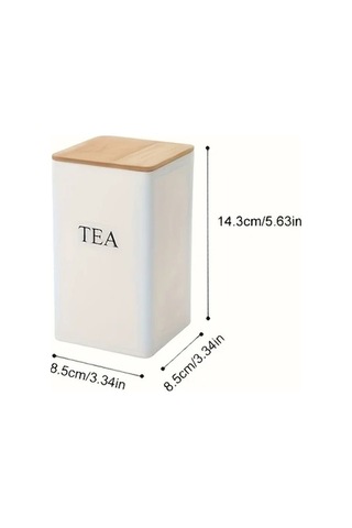 Trendooze White 1 Takım Metal Gıda Saklama Kapları Çay Şeker Kahve Kutusu Mutfak Düzenleme Beyaz Beyaz