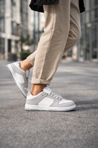 Sandrush Low Top Dayanıklı Rahat Unisex Günlük Sneaker Ayakka... Beyaz - Gri