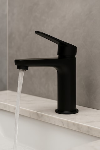 Zift Unique Mat Siyah Banyo Musluğu - Tek Kollu Batarya Siyah