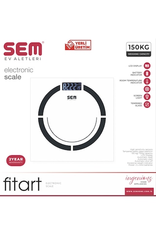 Sem SB-350 Fitart Elektronik Banyo Baskülü