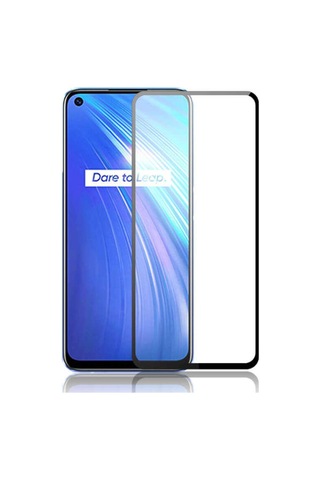 Realme 6 Zore Kenarları Kırılmaya Dayanıklı Cam Ekran Koruyucu