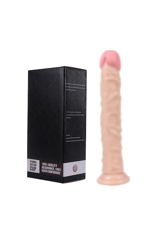 Hızlı Express Suction 24 Cm Testissiz Dildo Et Dokusu Süper Dev Realistik Penis
