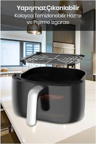 Goldmaster GM-7419 Freefry Cam Kapak Hazneli Sıcak Hava Fritözü