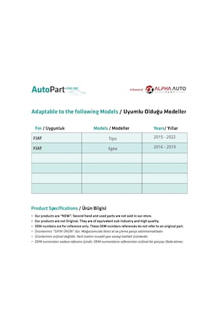 Fiat Tipo,egea İçin Kapı Kol Şifre Kapağı-krom-ön/arka-sağ/sol-se