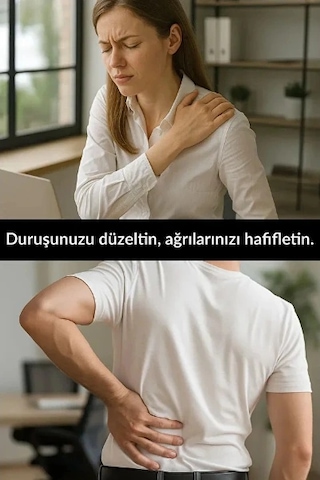 Kamburluk Önleyici Dik Duruş Korsesi Çok Renkli