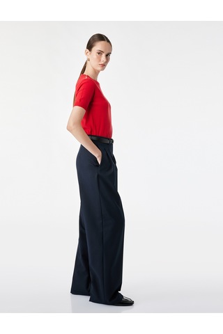 Koton Regular Fit Düğme Detaylı Bisiklet Yaka Kısa Kollu Triko Tişört Kırmızı 7wak90579ht