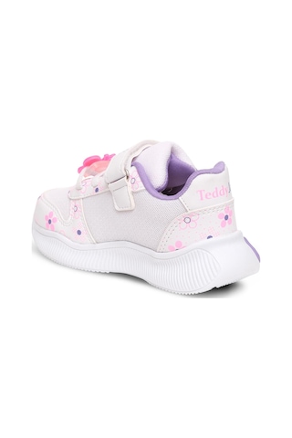 Kaptan Junior Kız Çocuk Işıklı Spor Sneaker Yürüyüş Ayakkabı Ptjck 700 Beyaz