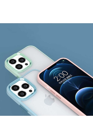 Apple iPhone Uyumlu 14 Pro Max Krom Kılıf lavendery Gray