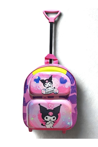 Newfull Çekçekli Kuromi Kız Anaokul Sırt Çantası-açık Pembe
