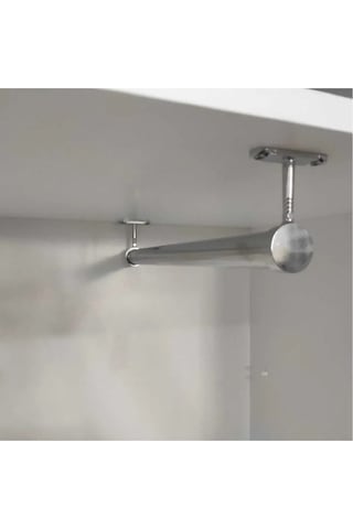 Dolap İçi 75 Cm Krom Askı Borusu Flanş + Vida Dahil Krom