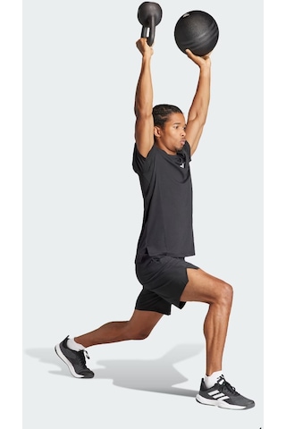 Adidas Designed For Training Erkek Siyah Yuvarlak Yaka Tişört IK9725 Siyah