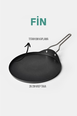 Fin Krep Tava 26 Cm Siyah