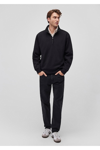 Mavi - Yarı Fermuarlı Siyah Basic Sweatshirt 0s10278-900 Siyah