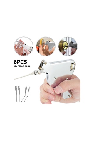 Hangfox Stainless Steel Profesyonel Kilitleme Aracı Seti - 6 Parça Kilidi Açma, Tamir Ve Anahtar Takımı