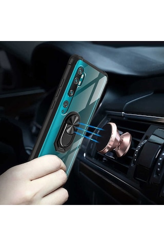 Xiaomi Mi Note 10 Lite Kilif Seffaf Sararmaz Yüzüklü Mola Kapak 406652978
