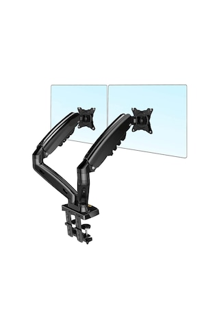 Vontech F160 Amortisörlü Çiftli 17-27'' Masa Üstü Monitör Tutucu