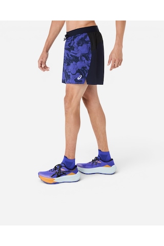 Asics Fujıtraıl All Over Prınt 5ın Short Erkek Mavi Şort 2011d526-400