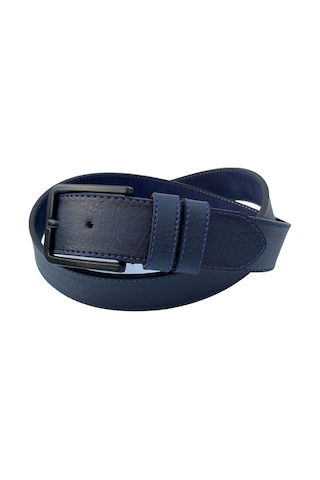 Süzer Deri Lacivert Suni Deri Mavi Dikişli Model 4 Cm.lik Unisex Spor Kemer - 9047 Lacivert
