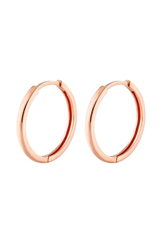 Taşsız Rose Gold Halka Gümüş Kadın Küpe N11.91586