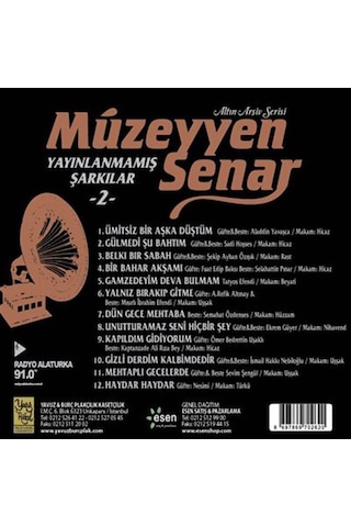 Müzeyyen Senar Yayınlanmamış Şarkılar 2 - Cd