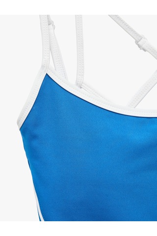 Koton Slim Fit U Yaka Kolsuz Spor Atlet Mavi 6sak30271nk
