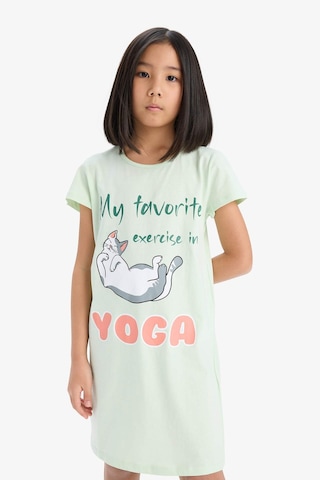 DeFacto Kız Çocuk Baskılı Kısa Kollu Elbise E6228A825SMTR345 Turkuaz