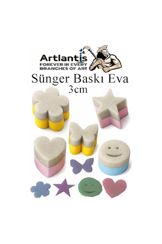 Sünger Baskı Seti 5 Li 1 Paket Sünger Baskı Eva Şekilli Sünger Boya Damga Okul Öncesi Kreş Anasınıfı Etkinlik