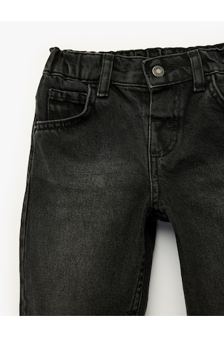 Koton Cep Detaylı Pamuklu Denim Pantolon Antrasit 7wmb40001td