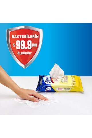 Lysol Pratik Yüzey Temizleyici Antibakteriyel Islak Mendil Turunç Bahçesi 72'li