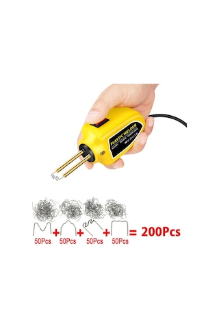 Xurunkeji Taşınabilir Mini Sıcak Zımbalar Plastik Kaynak Makinesi Araba Tampon Tamir Kiti El Kiti Otomatik Göçük Onarımı Ab Fişi Sarı