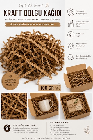 Kırpık Kraft Kağıt 100 Gr. Kırpık Kraft Kağıt 100 Gr.