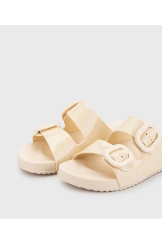 Igor S10334 079-Marfıl Kadın Çift Bantlı Terlik 001