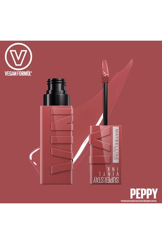 Maybelline New York Super Stay Vinyl Ink Likit Ruj 115 Peppy