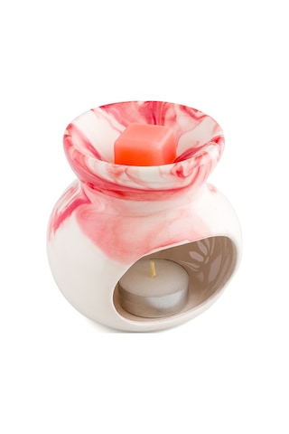 Lotus Desenli Seramik Dekoratif Buhurdanlık & Aroma Terapi Çok Renkli