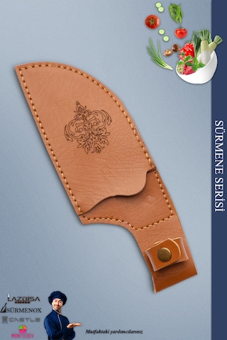 Sürmene Serisi Large Almazan Mutfak Kamp Şef Bıçak Et Ekmek Sebze Kamp Şef Bıçağı Kahve Mft-231 Kahverengi