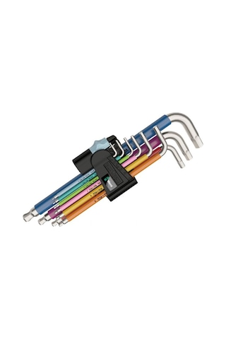 Wera 3950/9 Spkl Paslanmaz Top Başlı Uzun Alyan Anahtar Takımı 05022669001