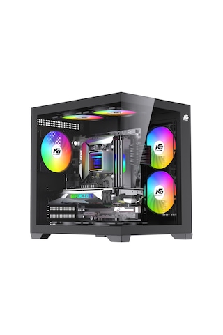 Orion Cube 5x Tuştan Değişen Rgb Fanlı M-atx Boş Bilgisayar Kasası Siyah