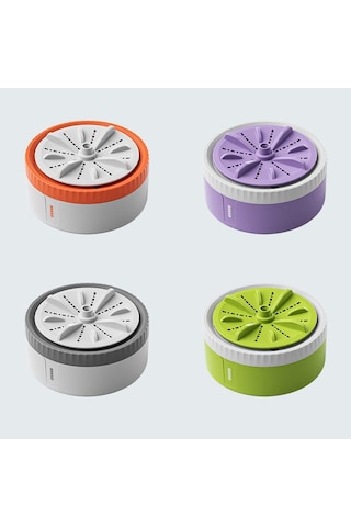 Sones Mini Taşınabilir İç Çamaşırı Çorap Türbin Çamaşır Makinesi, Renk: Mor Üç Hızlı Zamanlama