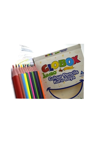Globox Jumbo Kuru Boya Üçgen Tasarım 12 Renk