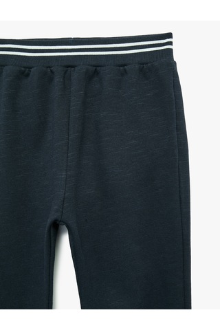 Koton Pamuklu Beli Lastikli Şardonlu Jogger Eşofman Altı Lacivert 7wmb40020tk