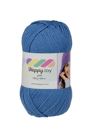 Kürkçü Han Happy Joy 100gr 300m El Örgü İpi Mavi Hj098