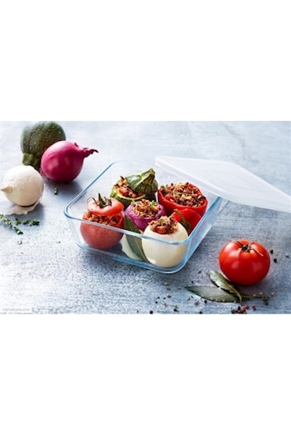 Pryex Kare Kapaklı Saklama Kabı 0.85 Lt